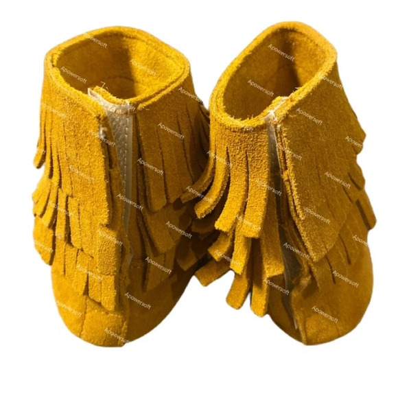 WILL NOT TAKE LESS Bailey’s Blossoms Rustic Tan Moccasins - Picture 8 of 9